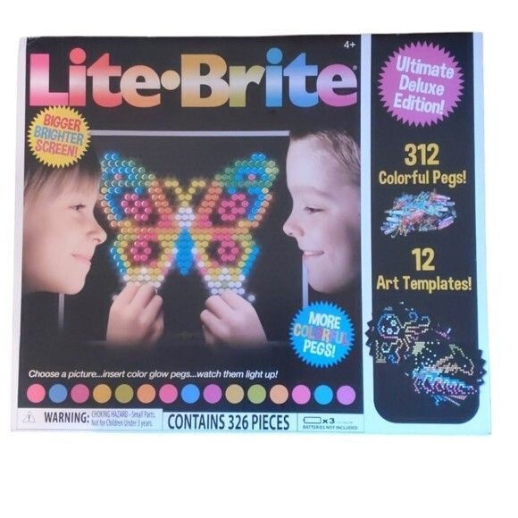 LITE BRITE NEW Glow Peg Toy Game Ultimate Deluxe Ed. Gift Kids Art Design - Picture 1 of 5